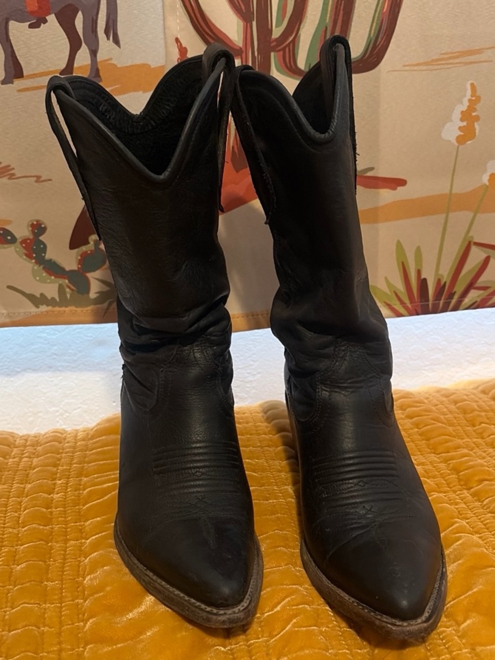 Ariat Black Western Cowgirl Ankle Boots